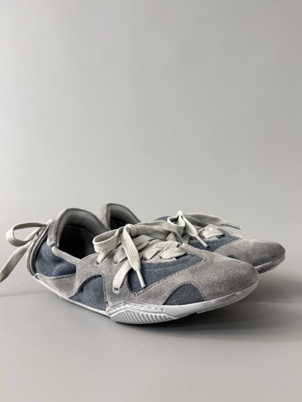 Acne Studios Silver Crinkled Ballet-Style German Army Trainers - Picture 4 of 9
